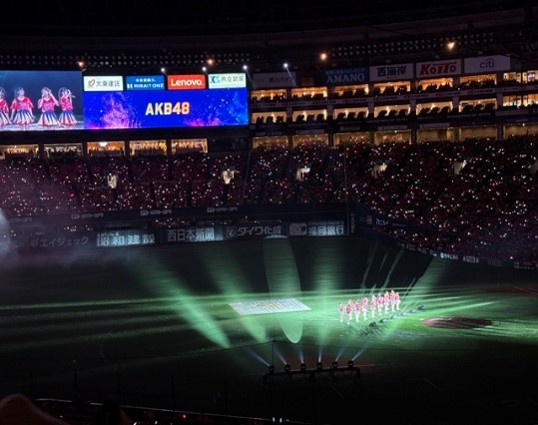 試合後もAKB48さんのライブで大盛り上がり！