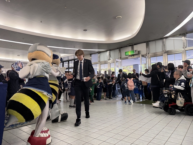 選手のお出迎え！試合頑張ってくださいっ