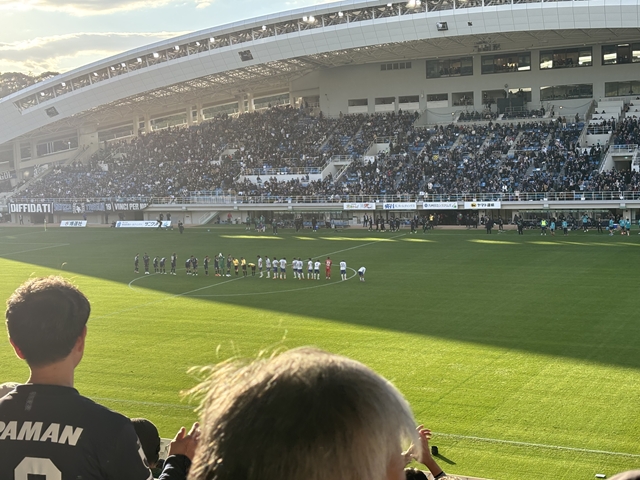 試合終了！1-0でアビスパの勝利です